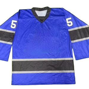 Maillot de hockey sur glace unisexe de haute qualité personnalisable avec logo brodé ou imprimé sur toute la surface par sublimation - Product Image 1