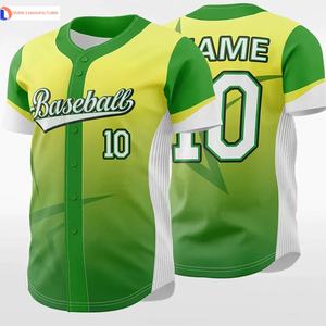 Maillot de baseball respirant de haute qualité avec logo personnalisé, faible MOQ, service OEM, vêtements de sport unisexes, antibactérien, séchage rapide, grandes tailles - Product Image 1