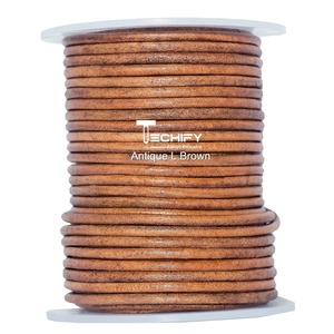 Cordon en cuir Durable de haute qualité pour les projets d'artisanat de bricolage Fabrication de bijoux Colliers Bracelets et accessoires - Product Image 1