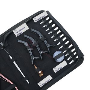 Microbeads Crimping Plier Bead Remover Hair Extension Tools Kit Tape-In Pressing Plier Duckbill <b>Clips</b> Gripper Parting Finger - Product Image 4