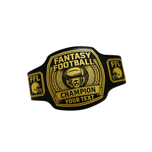 Customizable Fantasy Football Champion Belt Premium Gold Plated Sports Title Personalized Football Trophy - Product Image 6