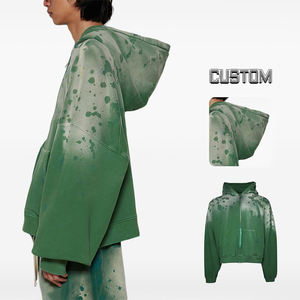 Sudadera con Capucha Casual Vintage de Alta Calidad para Hombre, Estilo Lavado Ácido, Tejido de Punto Grueso, Corte Holgado, para Otoño - Product Image 2