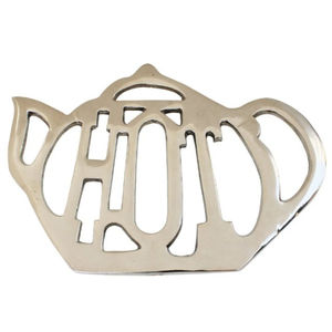 Elegant Silver 5mm Eco-Friendly Durable <b>Table</b> <b>Protector</b> Heart Cutouts Modern Decorative Aluminium Design Trivet Kitchen Dining - Product Image 4