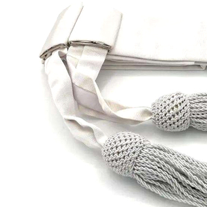 Ceinture de cérémonie brodée en dentelle noire et or avec larges attaches en laiton, ajustable avec épingle de sûreté, de luxe - Product Image 4