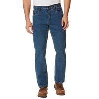 Jean en denim déchiré mi-long décontracté pour homme, coupe droite, tissé uni, style streetwear tendance, respirant et confortable pour l'hiver et l'été, idéal au quotidien