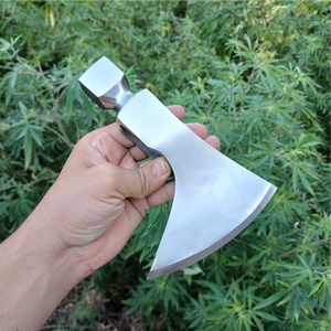 Cabeza de Hacha Tomahawk de Acero Inoxidable Forjada a Mano |   Cabeza de Hacha de Repuesto con Mango de Martillo |   Equipo Resistente para Camping y Caza - Product Image 5