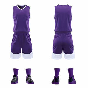 Uniforme de baloncesto reversible barato por sublimación, 100% poliéster de malla, transpirable, para hombre y mujer, conjuntos de camisetas de baloncesto para verano - Product Image 4