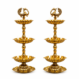 Brass Traditional Kerala Nilavilakku <b>Oil</b> <b>Lamp</b> Set Handmade Pooja Deepam Decorative Diya Temple <b>Lamp</b> Festival Home Decor Gift - Product Image 1