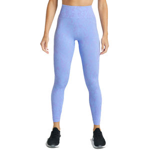 Leggings de Yoga de Cintura Alta, Color Rosa Polvoriento, Sólidos, Simples, Sin Costuras, Texturizados, de Compresión, para Entrenamiento, Pantalones de Gimnasio Elásticos, Spandex/Nailon - Product Image 2