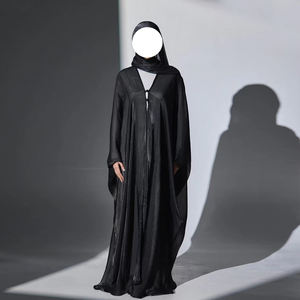 Abaya Modeste de Qualité Supérieure OEM pour Femmes, Robe Musulmane d'Été de Dubaï, Abaya Islamique pour Femmes, Abaya Ouverte avec Hijab Assorti - Product Image 4