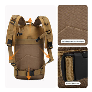 Sac à dos tactique camouflage léger personnalisé, matériau imperméable pour l'extérieur, disponible en plusieurs couleurs et capacités - Product Image 2