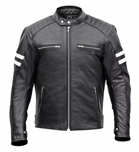 Veste en cuir pour homme, coupe ajustée élégante, respirante, très demandée, vestes en cuir de haute qualité pour la mode hivernale - Product Image 5