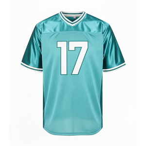Camiseta de Fútbol Americano Personalizada en Blanco, Transpirable, de Malla, con Paneles de Poliéster Estampados, para Entrenamiento, de Alta Calidad, con Estampado Frontal - Product Image 4