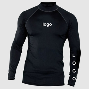 wholesale custom <b>compression</b> <b>shirt</b> <b>men</b> long sleeve gym fitness athletic workout base layer top activewear apparel - Product Image 2