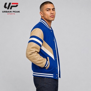 Veste universitaire confortable pour homme avec texture de tissu doux, poignets côtelés flexibles et design moderne pour tenues décontractées, service OEM - Product Image 2