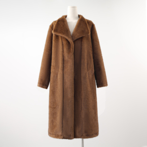 <b>Men's</b> <b>Long</b> <b>Black</b> Faux Fur <b>Coat</b> Turn Down Collar Fluffy Winter Overcoat - Product Image 4