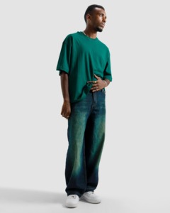 Camiseta Oversize Unisex de Hombro Caído, Corte Holgado, Manga Corta, Estilo Casual Urbano - Product Image 4