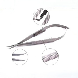 Juego de Portaagujas Oftálmicas Manuales Micro Castroviejo Profesionales de DENTRIC DI-OSIS045 con Certificación CE - Product Image 4