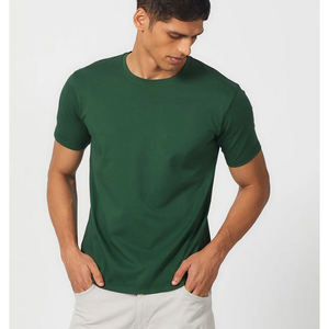 Camiseta de Algodón Lisa para Hombre al por Mayor, Cómoda, de Corte Regular, para Uso Diario y al Aire Libre - Product Image 1