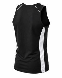 Men's <b>Black</b> Sleeveless <b>Tank</b> <b>Top</b> O-Neck Color Blocked Quick Dry Sporty Knitted Workout Shirt Breathable Men <b>Tank</b> <b>Top</b> - Product Image 2