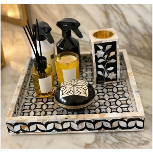 Royal Look Mother of Pearl and Resin Bakhoor Incense <b>Burner</b> Tray Box Set Aromatherapy Diffuser Reasonable Rate Mubkhar Medkhan - Product Image 1