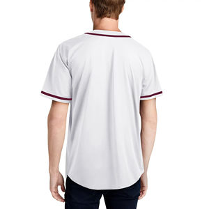 Maillot de baseball avec logo brodé par sublimation, design color-block et nom et numéro de l'équipe sur les manches, tenue de softball, nouveauté pour homme - Product Image 2