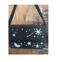 Tas kurir Boho wanita, tas kurir bahu pesta belanja malam Boho wanita, tas desainer manik-manik, buatan tangan gaya Bohemian mewah India