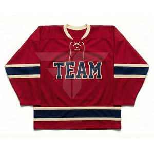 Maillots de hockey sur glace unisexes pour adultes, style streetwear, hip-hop, en tissu mesh polyester sublimé, respirant - Product Image 1