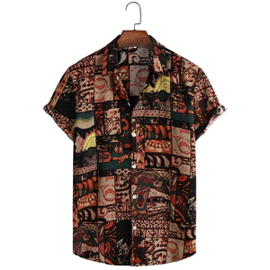 Printed <b>Shirts</b> Hawaiian Short Sleeved <b>Button</b> Up <b>Shirt</b> Tropical Vacation Beach <b>Shirt</b> Men's Casual Loose Tops - Product Image 5