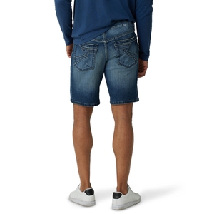 Short en jean taille mi-haute, coupe droite, délavage clair, 100% coton tricoté, style décontracté d'été, fermeture éclair, couleur unie, séchage rapide, écologique - Product Image 2