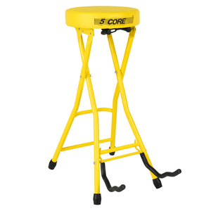 5Core Guitar Stool 3.15" <b>Padded</b> <b>Chair</b> Foldable Heavy Duty Music Seat Built in Foot Rest Guitar Stand - Product Image 2