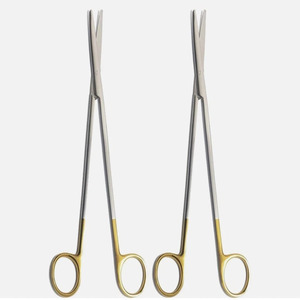 Jamso Industries Set 10 Metzenbaum Scissors 7 Inch Curved <b>Tungsten</b> Carbide Blades CE Certified ISO13485 Class I Medical Device - Product Image 1