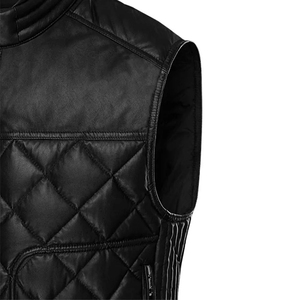 Chaleco de Cuero Genuino para Hombre de la Mejor Calidad, Cálido e Impermeable para Otoño e Invierno, con Diseño sin Mangas y Decoración de Bolsillos - Product Image 4