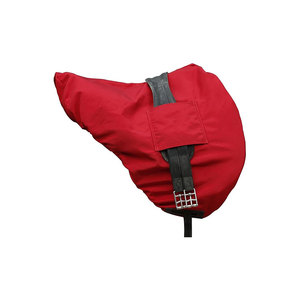 Housse de selle de cheval en nylon rouge avec sangles réglables et fermeture à boucle - Product Image 1