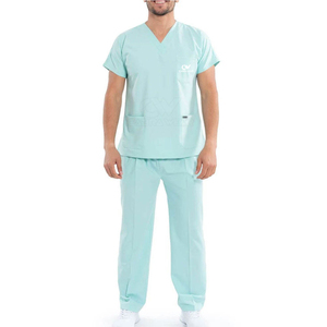 Combinaison de travail pour hommes sur mesure de haute qualité, en tissu tricoté Spandex/Polyester, séchage rapide, respirante, confortable, durable, pour usage hospitalier - Product Image 2