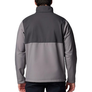 Men_s Custom Design Winter Workwear Softshell <b>Jacket</b> Windproof Waterproof <b>Fleece</b> <b>Lining</b> Stand Collar Zipper Closure Front Logo - Product Image 2