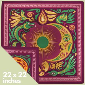Pour femmes et filles, foulard bon marché 100% polyester rouge, bleu, orange, foulard en satin paisley, bandana, Hysaf Apparels Co - Product Image 5