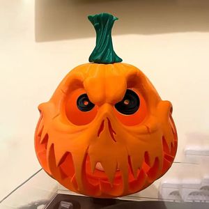 Decorazioni Festive per interni/esterni di Halloween gigantesche in resina di zucca e teschio inquietante caratteristiche del viso intagliato Texture luci Hallow - Product Image 2
