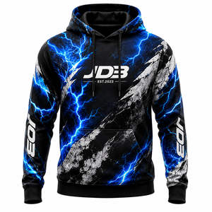 Sweat-shirt à capuche pour homme personnalisé JDB, impression intégrale, en polaire polyester, fabricant OEM ODM - Product Image 1