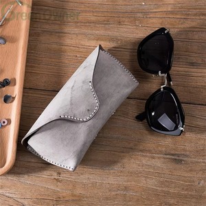 Genuine Leather Eyewear Cover Protective Sunglasses Sleeve Wholesale Leather Goods Manufacturer LGC-0082 - Product Image 5