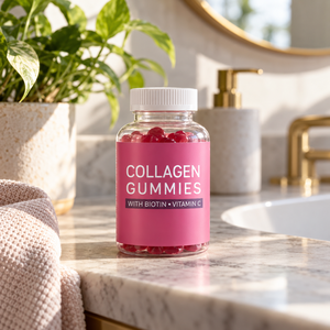 Gummies de collagène à marque privée OEM avec biotine et vitamine C, 60 unités, complément alimentaire, formule personnalisée, logo personnalisé - Product Image 2