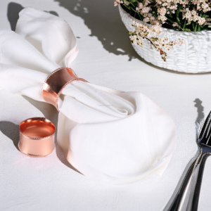 Vente chaude Creative Design Fer Serviette Anneau Cuivre Plaqué Table Occasion En Gros En Vrac Quantité Métal et Papier Matériel - Product Image 2