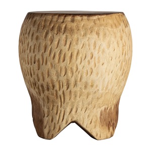 Natural Wood Accent Stool <b>Rustic</b> Side Table Handmade Solid Timber Furniture for Hotel Resort Villa - Product Image 2