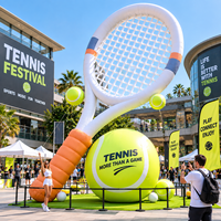 Raquette de tennis gonflable géante, décoration publicitaire personnalisée pour événements sportifs, affichage pour centres commerciaux et festivals