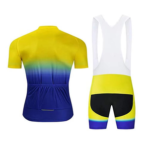 Ensemble de maillot de cyclisme personnalisé 2026 de haute qualité pour hommes avec short à bretelles respirant, dernière conception, ensembles uniformes avec logo personnalisé - Product Image 5