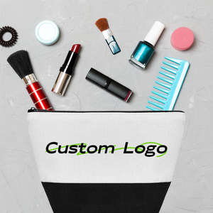 Bolsa de Cosméticos de Yute con Impresión Personalizada, Organizador de Maquillaje Ecológico y Natural para Viajes - Product Image 5