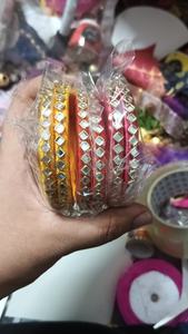 Elegant Handcrafted Silk Thread Bangles <b>Set</b> with Mirror Work Traditional <b>Indian</b> Festive Wedding & Bridal Wear Accessories - Product Image 2