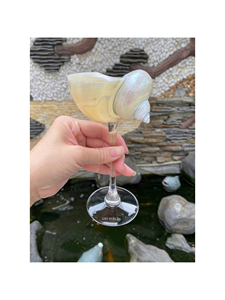 Verre à vin décoratif artisanal en coquille d'escargot naturelle, coupe en coquillage pour bar, fête, mariage, décoration de station balnéaire, vente chaude - Product Image 1