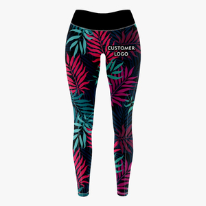 Women's Elastic Waist Mid Sublimation Printed Athletic Compression Leggings <b>Tight</b> Fit Gym BJJ MMA Fitness Training Breathable - Product Image 6