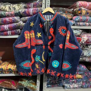 Indian Handmade Suzani Cotton <b>Jacket</b> Hand Embroidered <b>Short</b> <b>Jacket</b> Unisex Coat Handmade Suzani <b>Short</b> <b>Jacket</b> - Product Image 4